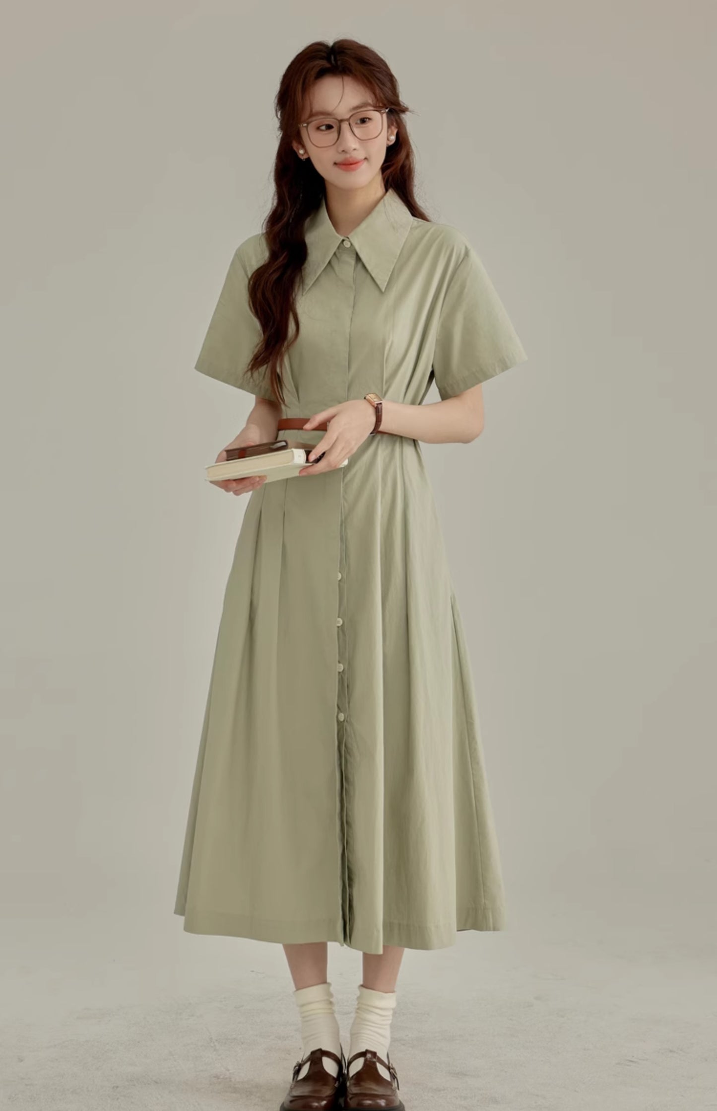 2025 new French gentle style short-sleeved dress interview outfit R1969