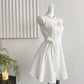 White shirt dress new style waist short skirt sleeveless shirt skirt R2007