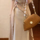 Retro ruffled two-piece dress with gentle temperament, slim waist and hip skirt R0647