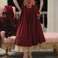 French Retro Red Fishbone Corset Skirt Homecoming Dress R5160