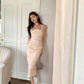 French halter dress slim fit temperament sleeveless suspenders pure desire hip skirt R1457