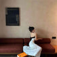 White tube top dress gentle style unique mesh long skirt R0531