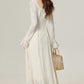 Temperament gentle style apricot floral dress women's new square neck dress R1955