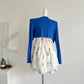 Sea salt French style floral dress, slim niche flower bud skirt R2066