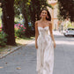 French retro palace style satin suspender long dress with large skirt R5066