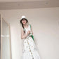 Sleeveless vest floral dress gentle temperament waist A-line long skirt R0709