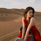French hottie pure desire flower off-shoulder red dress female desert travel wear holiday long dress R0223
