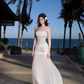 French pure sexy see-through white mesh flower tube top dress holiday temperament hip long skirt R0226