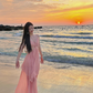 Beach holiday dress, super fairy French backless halter neck suspender dress R0233