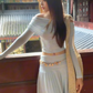 Early spring age-reducing outfit with one-shoulder long-sleeved T-shirt top and skirt, lazy style suit skirt R0248