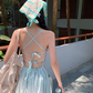 Mint Mambo Dress Backless Beach Vacation Suspender Dress Pure Desire Waist A-line Midi Dress R0252