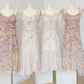 Suspender dress for women high-end summer pure French style sleeveless floral v-neck chiffon dress R0260