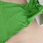 2025 Spring and Summer New V-neck suspender dress French style green floral ruffle dress R0274