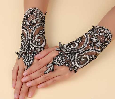 Retro Halloween European and American bride wedding dress annual meeting performance sleeves     S6268