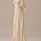 Ruffles Chiffon Long Mother of the Bride Dress with Lace Cape       S3687