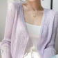 knitted cardigan outer wear blouse short top for women      S3400
