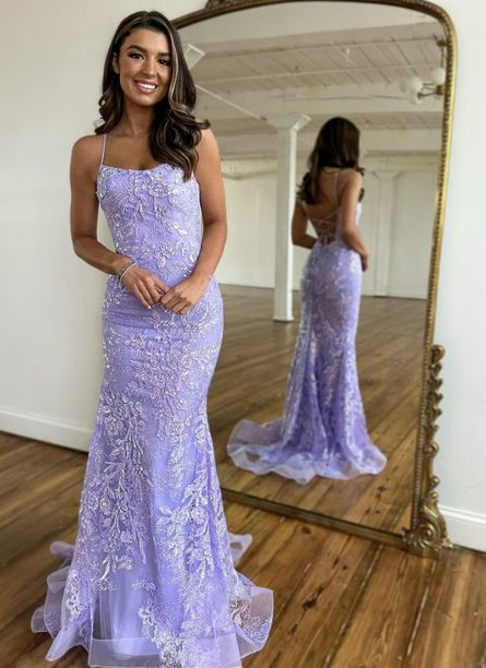 Lavender Applique Prom Dresses 2023 Luxury Gowns Mermaid Formal Occasion Dresses Elegant Party Dresses       S3543