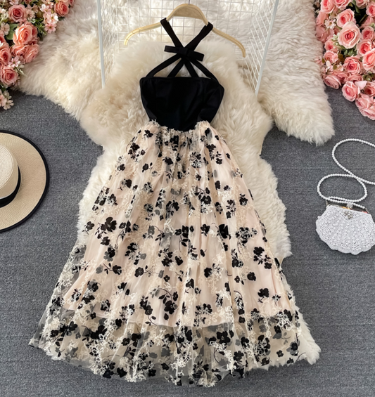 Cute Short Floral Dress Summer Dress    S4950
