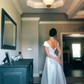Generous A-line Simple Satin Wedding Dress Charming Evening Dress    S2158