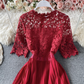 A Line Chiffon Lace Short Dress Fashion Dress     S4384