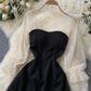 Black A Line Tulle Short Dress Fashion Dress    S4951