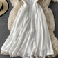 Cute Chiffon Lace Dress A Line Dress     S4450