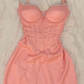 Bodycon V-Neck Corset Mini Dress,Sexy Homecoming Dress       S5053