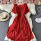 Cute Chiffon Lace Dress A Line Dress     S4450