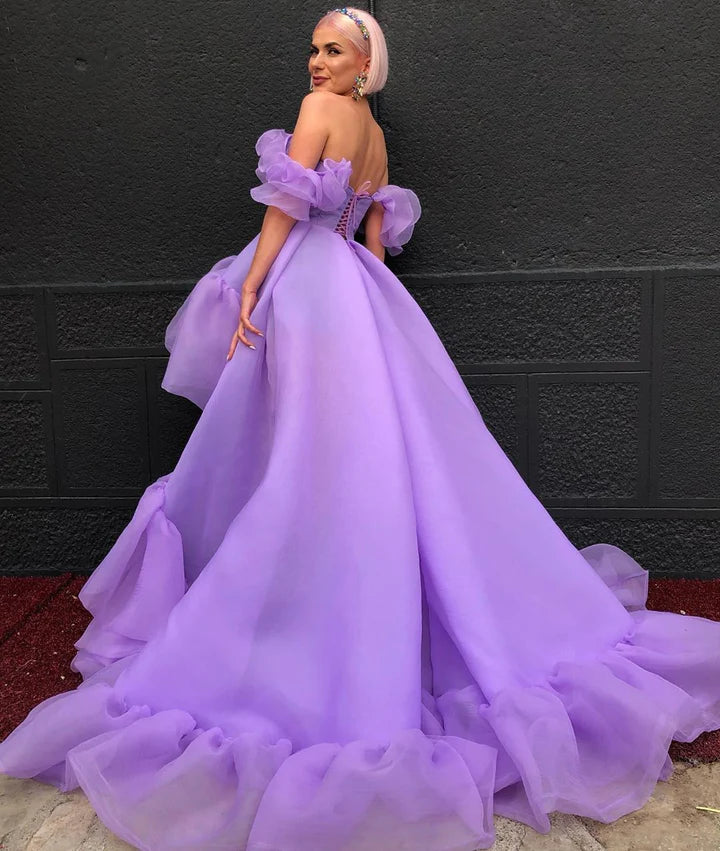 A line Lavender Long A-line Prom Dress, Formal Evening Dresses      S3624