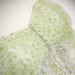 Green Tulle Sequins Long Prom Dress, Beautiful Off the Shoulder Party Dress         S7191