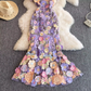 Beautiful heavy-duty three-dimensional flower embroidery embroidered seaside holiday dress with a high-end feel R0308