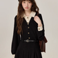 French style black dress spring high-end interview dress R1916
