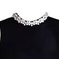 French pearl collar Hepburn style dress waist sleeveless little black dress vest skirt R0096