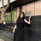 Maillard outfit suit, mature style, fashionable and stylish sleeveless top and skirt, two-piece suit R0481
