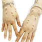 Wedding Long Tulle Pearl Bridal Gloves Lace Opera Evening Transparent Gloves     S6229