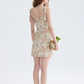 French floral suspender skirt short dress holiday wear short skirt petite skirt women summer R3491