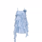 Sweet layered wave suspender skirt new style stylish age-reducing skirt R3380