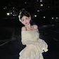 Pure desire style textured one-shoulder top 2025 sweet and spicy cake skirt suit R1082