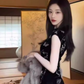 Beautiful young cheongsam 2025 new exquisite new Chinese floral dress R1819