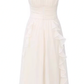 French style white sleeveless halter dress with gentle temperament, ruffled waist and slimming A-line long skirt R0433
