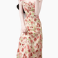 2025 Summer New French Romantic Floral Sweet Waist Flying Sleeveless Dress R0937