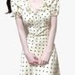2025 Summer New French Gentle Style Polka Dot Puff Sleeves Ruffled V-Neck Dress R0912