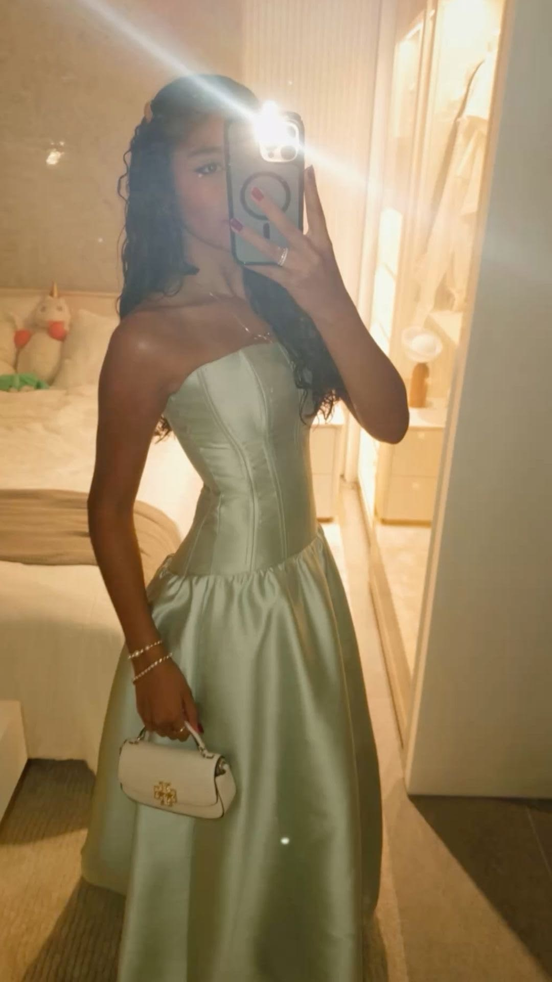Silky Women's Prom Gown Green Waist Fitted Maxi Evening Dress Birthday Dress — Fall Outfit 2026 New  RS3286