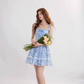 Coastal Fragrance French Floral Short Dress R2754