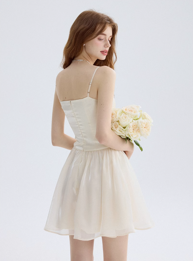 Moonlight Ballet French Dress High-grade Suspender Skirt Design Skirt Short Skirt Women Summer R3451