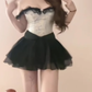 Beautiful outfit 2025 Beautiful jacquard camisole puffy skirt two-piece suit R0895