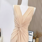 Relaxed dress sleeveless elastic light skin breathable fabric long dress R0295