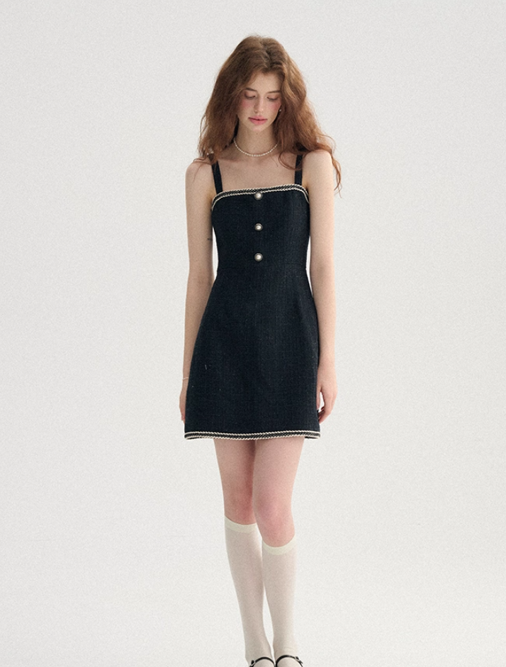 French style suspender skirt summer black short skirt short skirt knitted dress female summer R3490