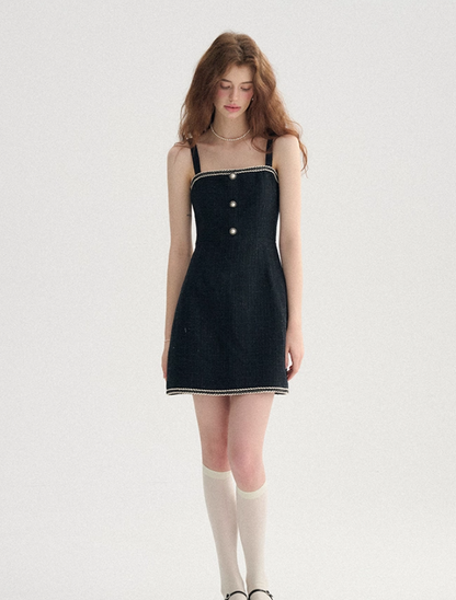 French style suspender skirt summer black short skirt short skirt knitted dress female summer R3490