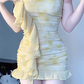 Slightly plump high-end bow tube top dress for women with waist-hugging dress R3137